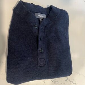 Men’s Bonobos Navy Henley Sweater